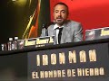 Iron Man press conference Robert Downey Jr y Jon Favreau