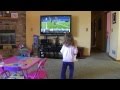 Little Girl Drills With NFL Combine - cute, football, girl, kids, nfl, nfl combine, sports