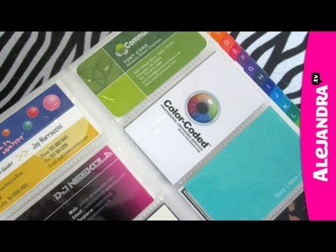 how to organize business cards