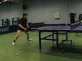 penhold training: serve attack (slowmo 5x)