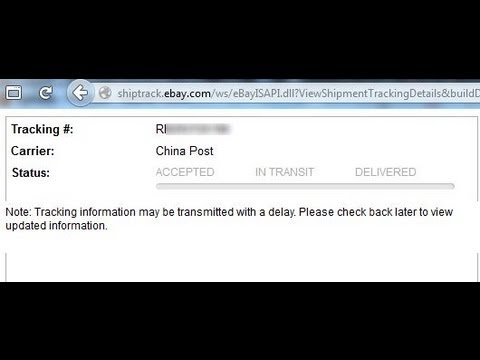 how to tracking number ebay