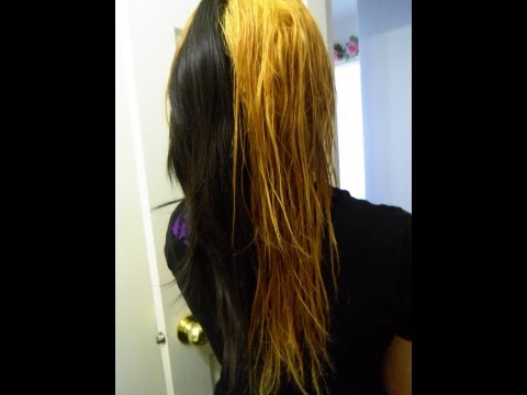 how to dye only top half of hair