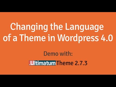 how to change wordpress language