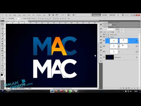 Overlaping text effect using Adobe Photoshop