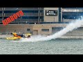 Pilot Matt Hall Skims Water During Red Bull Air Race Qualifying Session Windsor 2010