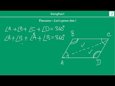 how to prove opposite angles of parallelogram are equal