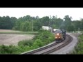 2010-05-26 | Bradenton Bound ~> CSX's southbound empty juice train splits the ACL signal bridge and takes the curve at Contentnea at a good clip as it makes it's way back ... ()