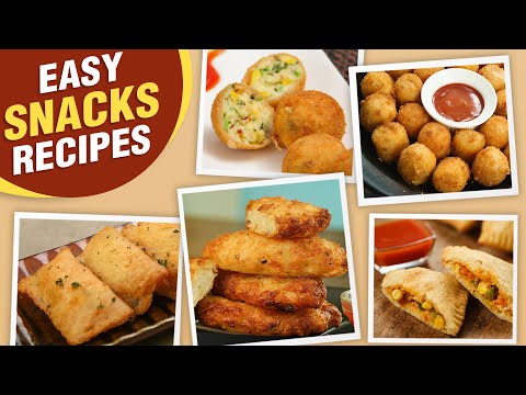 Best Snacks Ideas | 5 Instant Snacks Recipes | Potato Snacks | Paneer Snacks | Pizza Puff Recipe