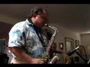 i just took up alto sax a few weeks ago, but played ages ago in jr. high (i subsequently played bari sax until my jr. year in hs, then took up keyboards and played for remainder of hs and into jr. year of college). i also took up baritone sax back in may. this is playing with the hal leonard jazz play along cd from the 