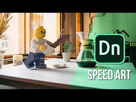 Adobe Dimension CC | Speed Art - Coffee Time