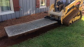 Cat Concrete Slab Bucket at Work