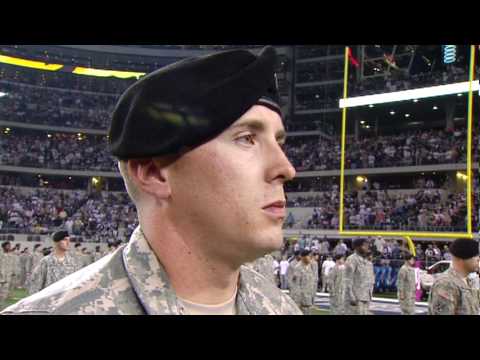 77th Army Band plays Dallas Cowboy Half-Time Show Monday Night Football! 10/25/2010