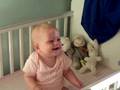 Adelaide giggles at mommy...again.