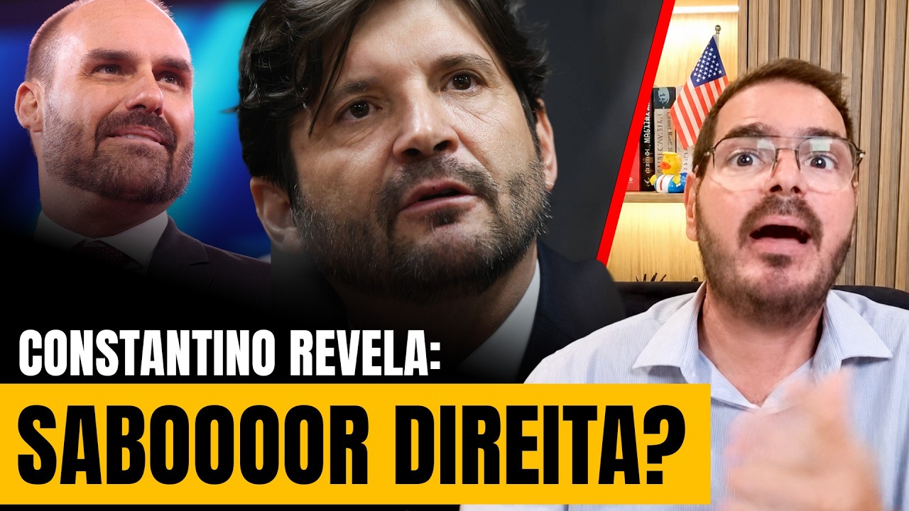 SABOOOOR DIREITA? Constantino detona escolha de Eduardo Bolsonaro para o Senado de SP