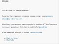 suspended from Yahoo Answers