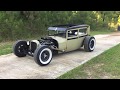 View Video: 1929 FORD MODEL A CHOPPED SEDAN RAT ROD 