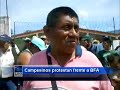 Campesinos protestan frente a BFA