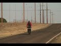 Yamaha R6 wheelies at the power plant in Lubbock Texas