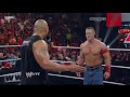 WWE Raw 4/4/11 - John Cena Vs. Rock In WrestleMania 28 - (Corre Attack Them) *HD*