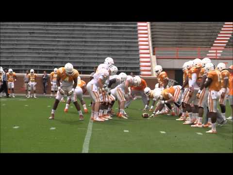 Tennessee football practice on March 14, 2014