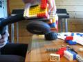 Suction powered Lego turbine