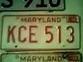1976-1980 Maryland License Plates