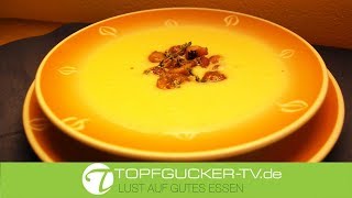 Weiße Winterwurzel Suppe mit glacierten Thymian-Maronen | Rezeptempfehlung Topfgucker-TV