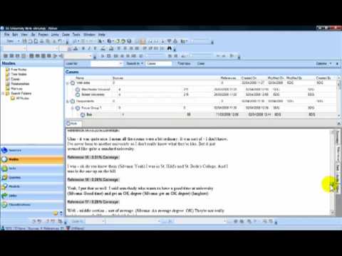 NVivo Case nodes explanation