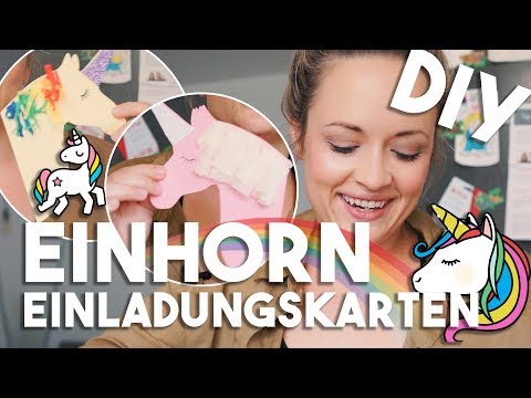 EINHORN DIY 🦄 Einladungskarten I Kindergeburtstag I Mellis Blog