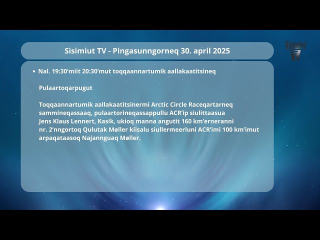Sisimiut TV - Livestream lokal tv 30.04.2025