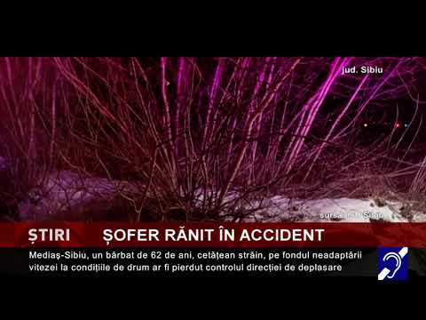 Șofer rănit în accident