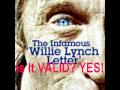 Is The WILLIE LYNCH aka How To Make A Slave Letter Valid? - Ras Iadonis Tafari