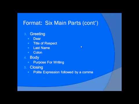 how to write business letter