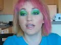 bright green! using kryolan and ben nye makeup tutorial