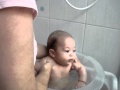 Meu primeiro banho de balde