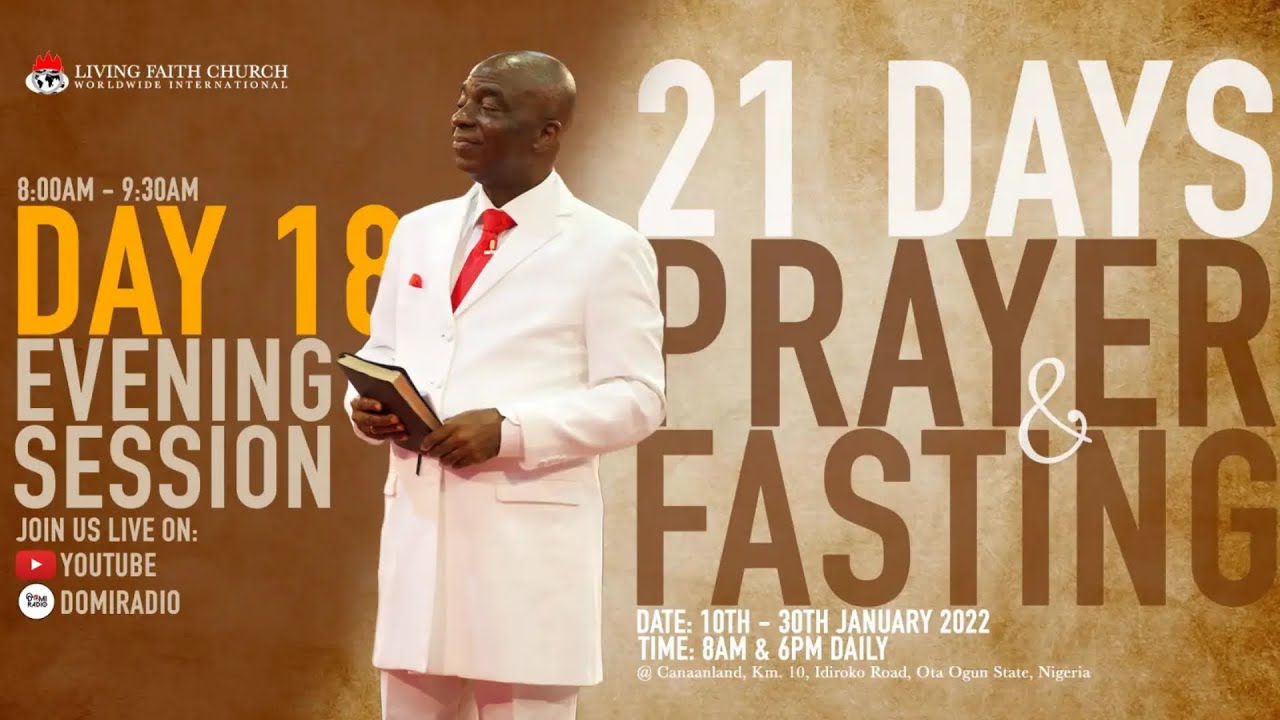 Day 18: Winners Chapel Fasting Prayer 27 January 2022