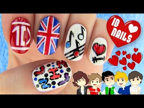 Nail - Get ready for One Direction nails! In this nail art I show how to create 1D nails. I made 5 different nail art designs that are connected with One direction ...