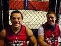 Gleison Tibau e Stefane Dias na ATT Gleison Tibau e Stefane Dias na ATT
