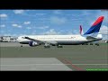 Delta Air Lines boeing 767-400 takeoff from LAX Los Angeles