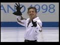 nagano, japan - 1998 winter games, figure skating, men's free skate - philippe candeloro of france chose the right time to skate the performance of his life,...