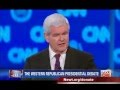 Presidential Candidate Newt Gingrich in CNN Debate