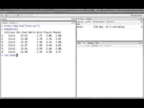 how to test for correlation in r