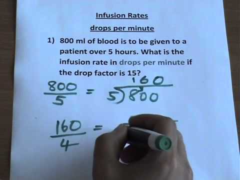 how to calculate iv drip rate examples