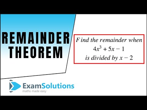 how to use the remainder theorem