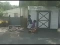 Tyrone jumping on the pogo stick