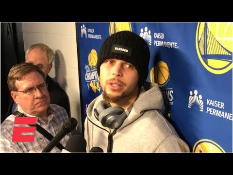 Video: Steph Curry on his fall after Klay Thompson’s ‘earthquake dunk’ | NBA on ESPN