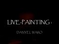 on stage with danyel waro, at le sax (ach�res, france 78). danyel waro is the king of maloya, the traditional music of reunion island. it was a real pleasure to paint with this fabulous singer and musician.