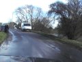 Driving through the flood at Sutton Gault in Cambridgeshire