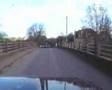 Driving through the flood at Sutton Gault in Cambridgeshire