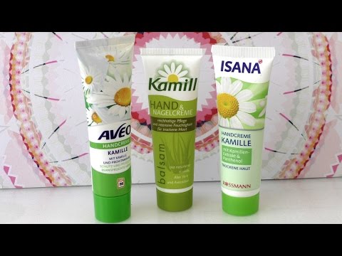 Handcreme DIY Inspiration Reviews - Drei Kamillen Handcremes im Vergleich Aveo, Isana, Kamill